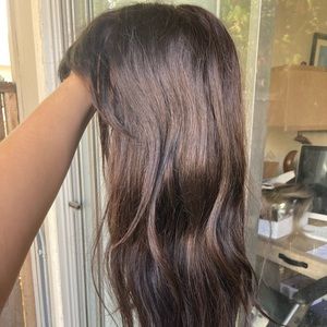 Pure 100% Human Hair wig with silk top wefted